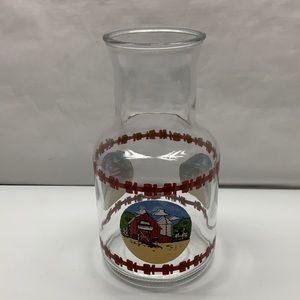 vintage Kig carafe juice pitcher farm country barn